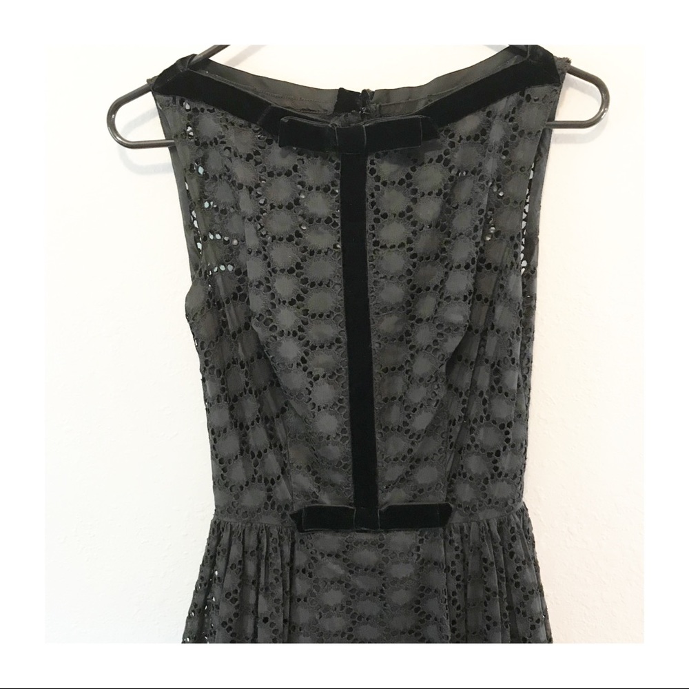 Vintage Black Eyelet Cocktail Dress